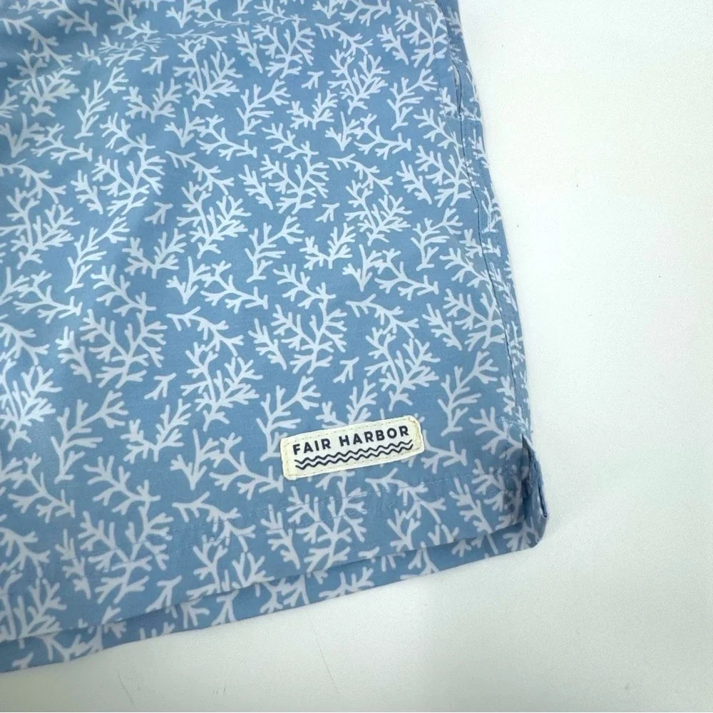 Fair Harbor‎ Blue and White Swim Board Shorts - Picture 5 of 9